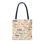 IT Lady Tote Bag - Retro Multicolor Typography All-Over Print