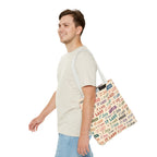 IT Lady Tote Bag - Retro Multicolor Typography All-Over Print