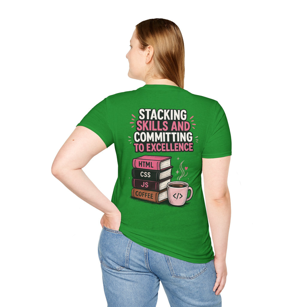 Stacking Stills and Committing to Excellence Unisex Softstyle T-Shirt