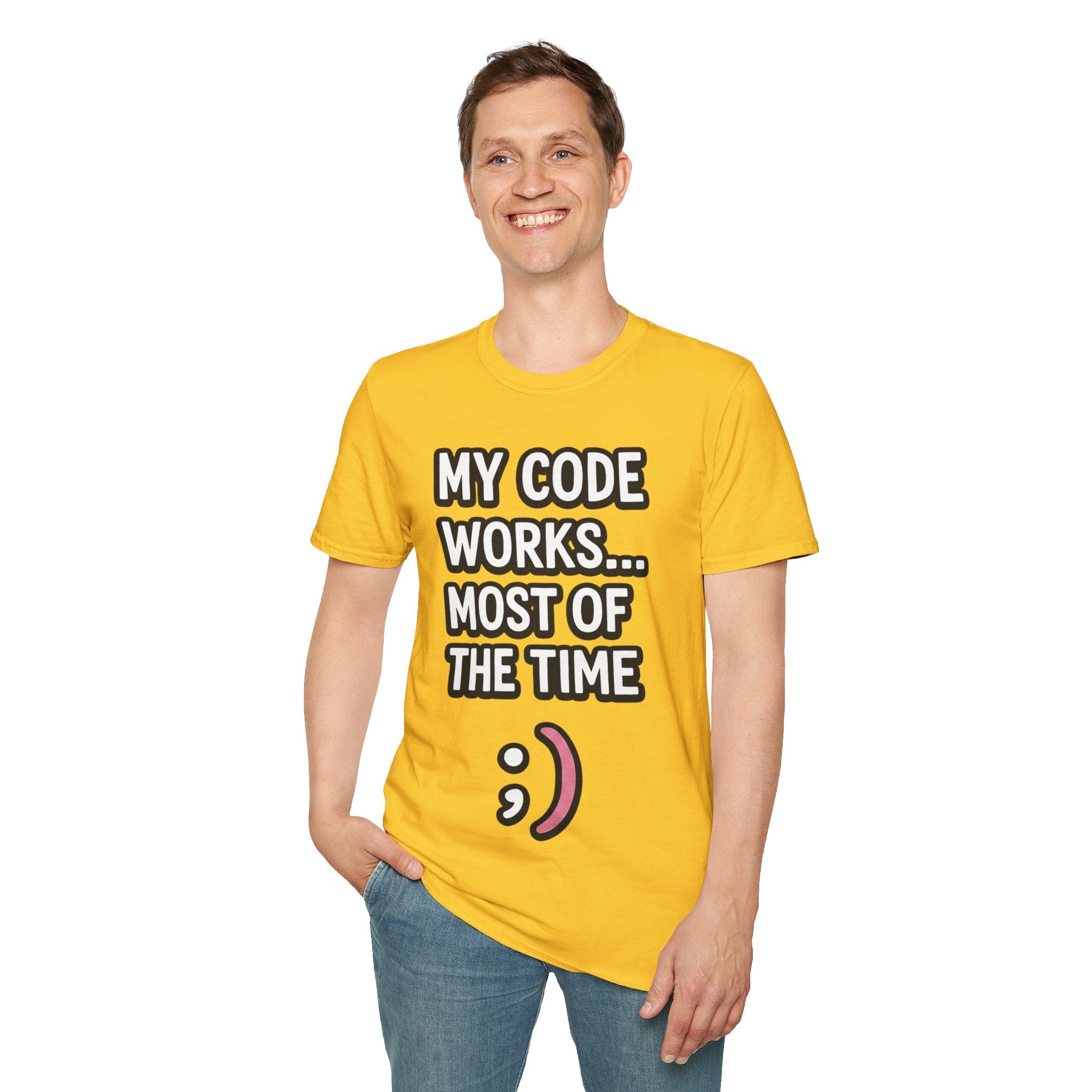 My Code Works... Most Of The Time Unisex Softstyle T-Shirt