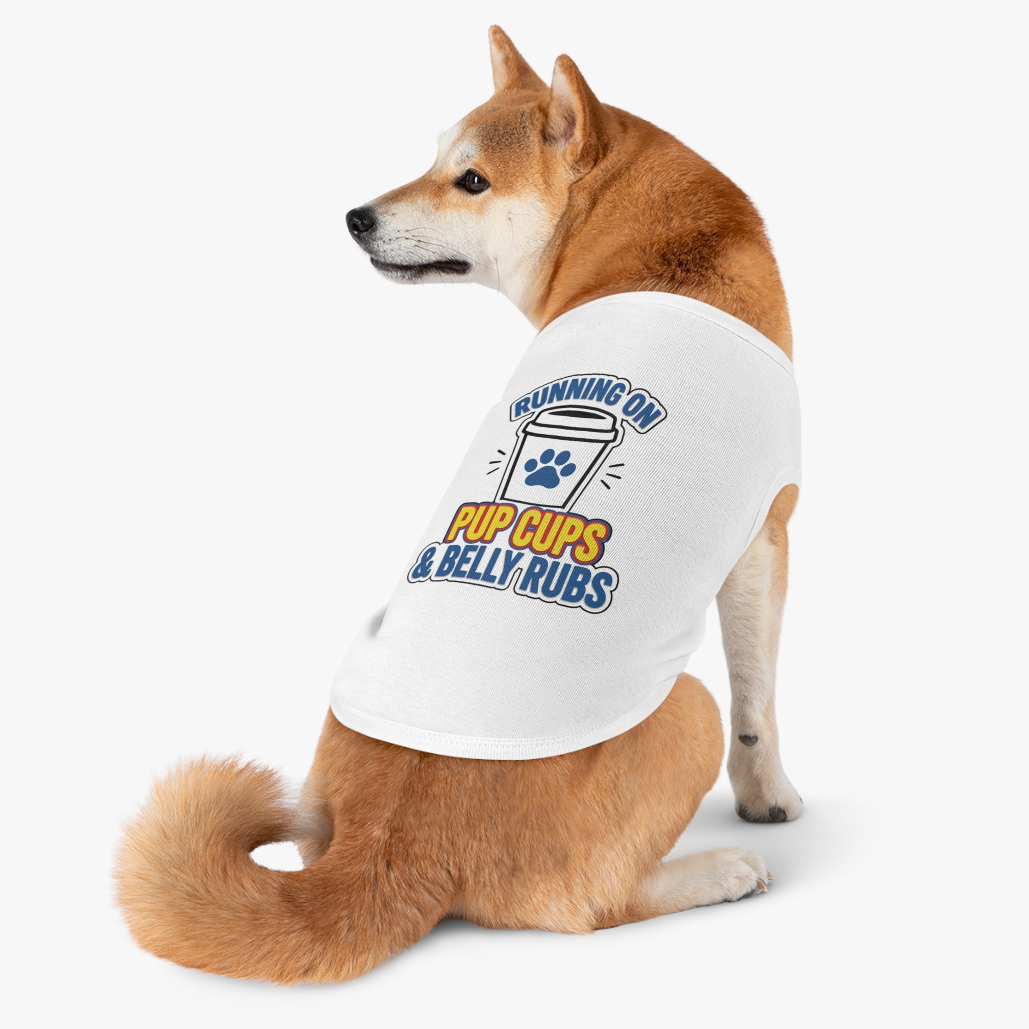 Running on Pup Cups & Belly Rubs Dog Tank Top