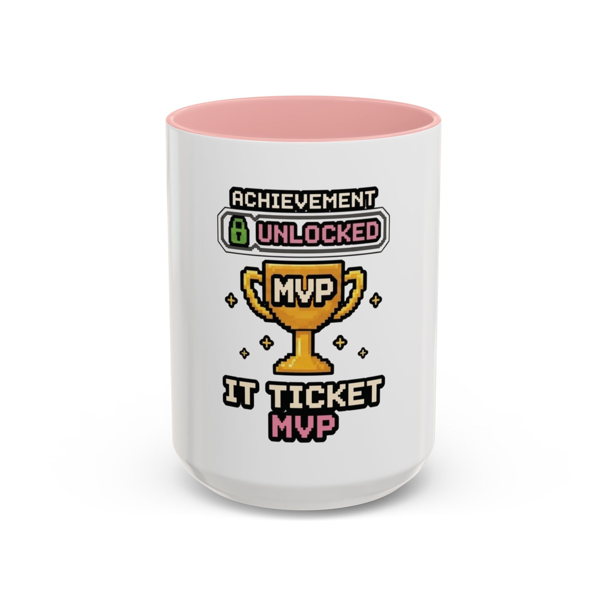 Achievement Unlocked IT Ticket MVP Coffee Mug - Gamer Tech Support Gift (11/15oz)