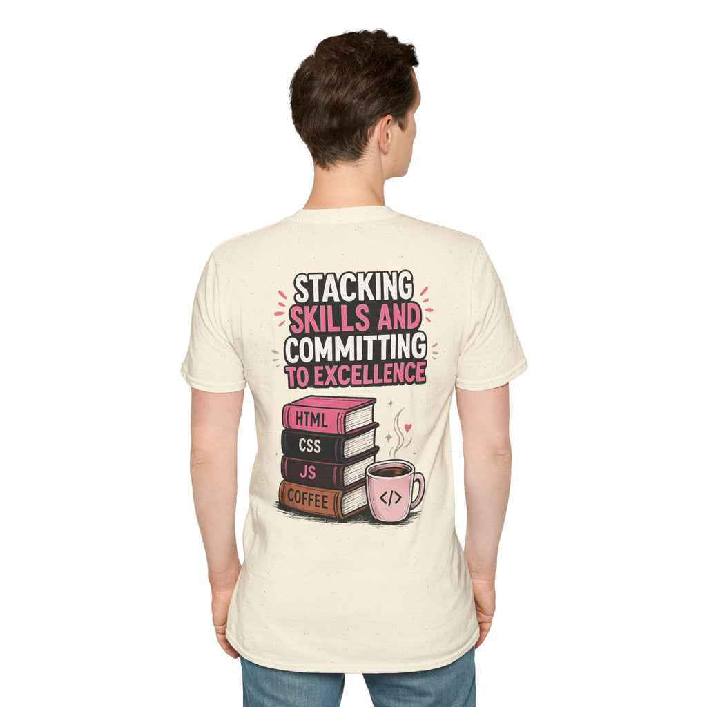 Stacking Stills and Committing to Excellence Unisex Softstyle T-Shirt