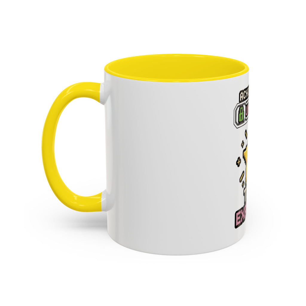 Achievement Unlocked: Tech Explorer Accent Coffee Mug - Cute Pixel Star Gamer Gift
